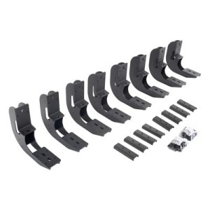 Chevrolet Silverado 1500 Running Boards Mounting Brackets - Go Rhino - V3/RB10/RB20/RB30 - Textured Black - `19-`22